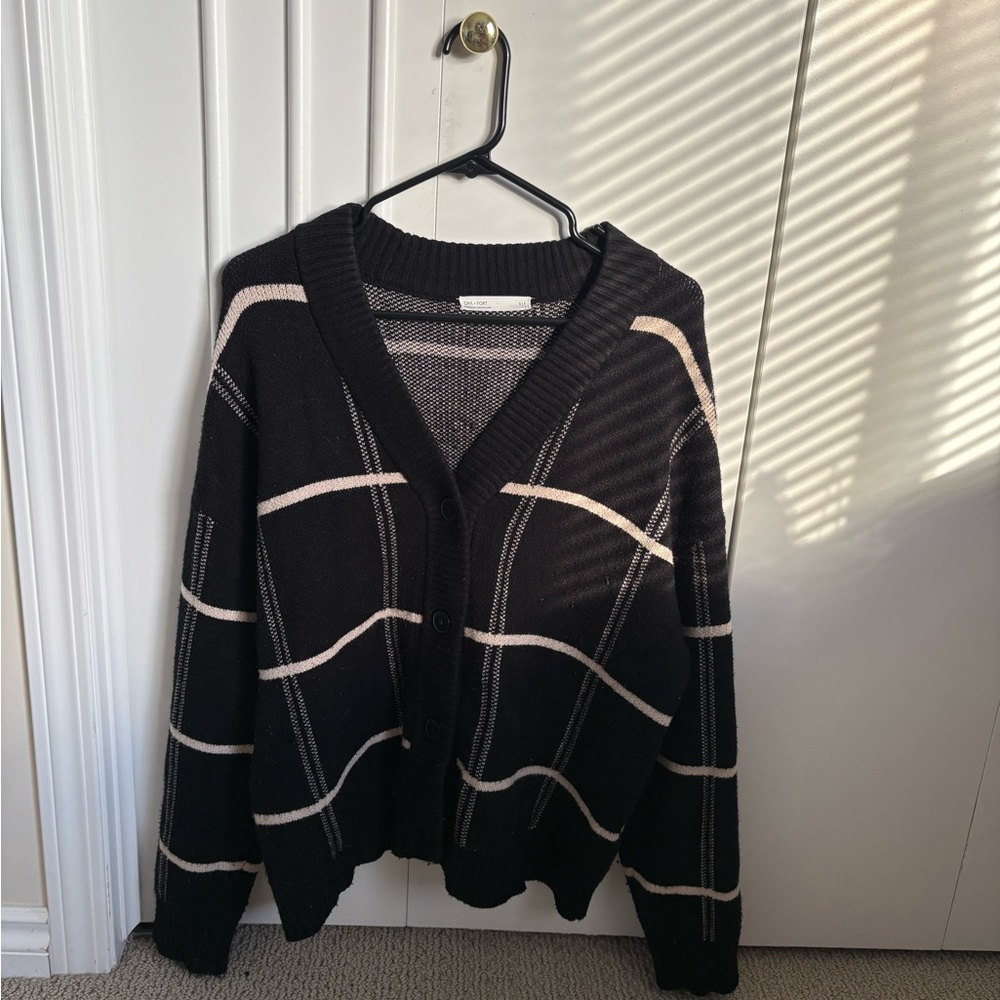 OAK + FORT Black Cardigan